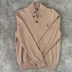 Polo Ralph Lauren sweater - tan - med - 3 buttons
